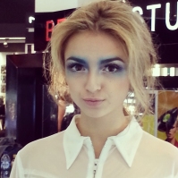 One of the models from Lancôme x Alber Elbaz Show.